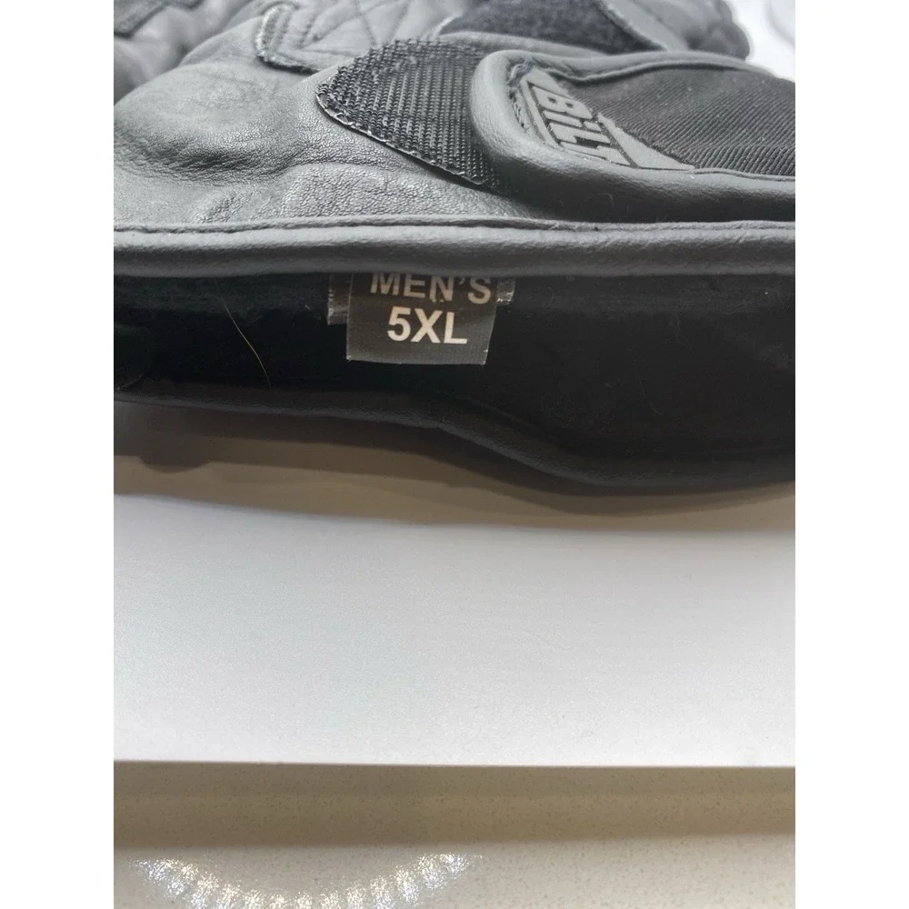 BILT Men's 5XL Motorcycle Riding Gloves Black Leather Waterproof Gauntlet - Picture 3 of 16